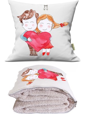 Love 7 Tv Battaniyeli Opsiyonel Dekoratif Araç Içi Yastık