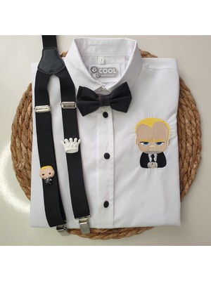 Cool Party Shop Patron Bebek Konseptli Askı Papyon Gömlek