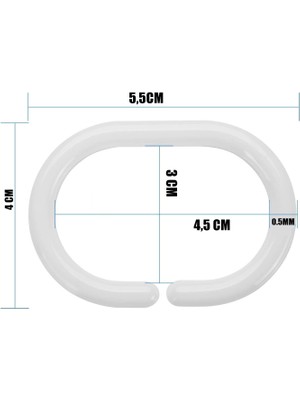 Transformacion Banyo Perde Halkaları 40 Adet