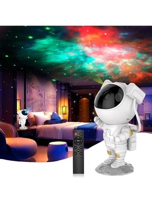 Ba Home Astronot Projektör Led, Star Projector Night Lights Gece Lambası 8 Farklı Mod Nebula Işık