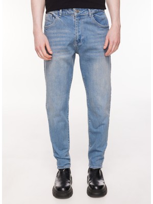 The Crow Normal Bel Dar Mavi Erkek Denim Pantolon TC5003