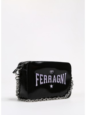 Chiara Ferragni Siyah Kadın 20X14X6 cm Çapraz Çanta 75SB4BN4ZS954899