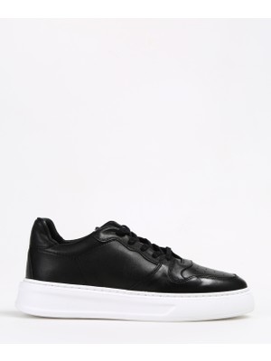 Fabrika Siyah Erkek Deri Sneaker AELI