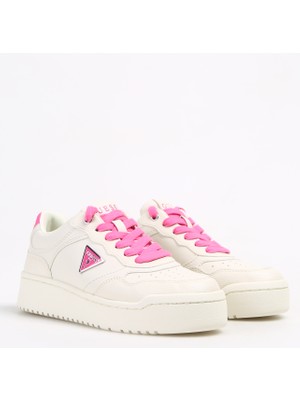 Guess Beyaz - Pembe Kadın Sneaker FLPMIRELE12WHIPI