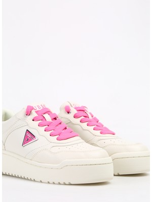 Guess Beyaz - Pembe Kadın Sneaker FLPMIRELE12WHIPI