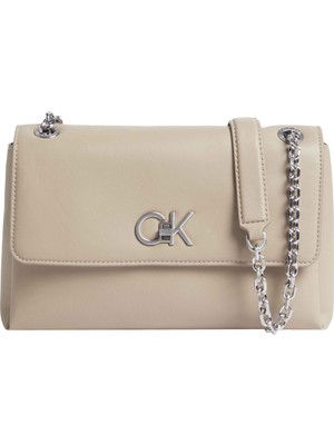 Calvin Klein Açık Gri Kadın 24X17X7 cm Omuz Çantası K60K611084PFA