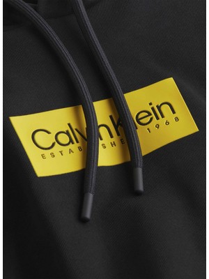 Calvin Klein Kapüşon Yaka Siyah Erkek Sweatshırt K10K112250BEH