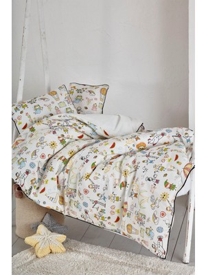 Ecocotton Carnaval Bebek Nevresim Seti Baskılı 100*150