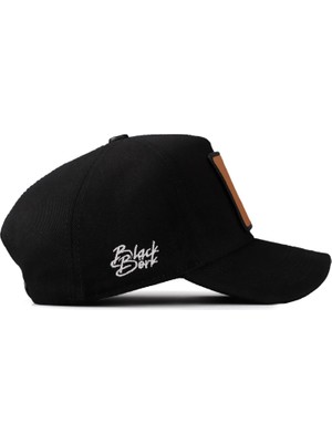 BlackBörk V1 Baseball Aslan - 13 Kod Logolu Unisex Siyah Şapka (Cap)