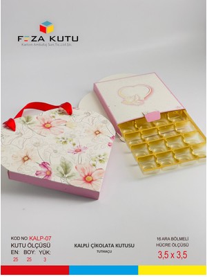 Feza Kutu Çikolata Kutusu Hediye Kutusu Kalpli Kutu Sevgililer Günü Kutusu Pasta Kutusu Hediyelik Kutu 10 Adet