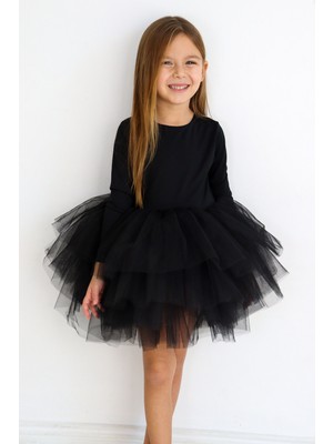 Le Mabelle Siyah  Tütü Etekli Kız Çocuk Balerin Elbise - Miranda