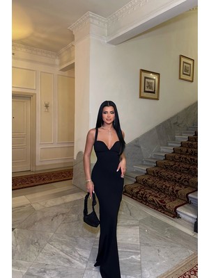 Eyyo Siyah Elbise Ate-0352