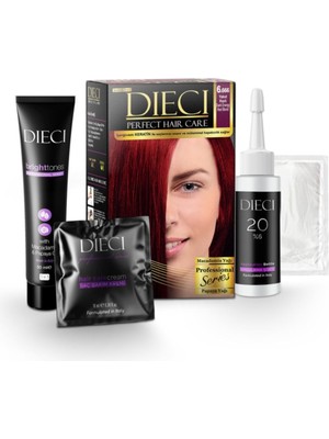 DIECI''10 Kit Saç Boyası 6.666 Yakut Kızılı Dark Energy Red Blond