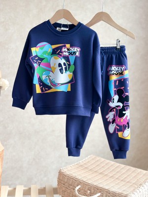 Orca Kids Fashion 2-8 Yaş Aralığı Mickey Mause Baskılı Eşofman Takım