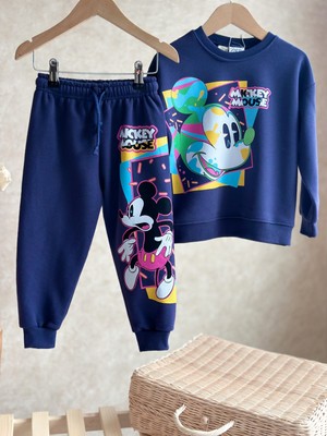 Orca Kids Fashion 2-8 Yaş Aralığı Mickey Mause Baskılı Eşofman Takım