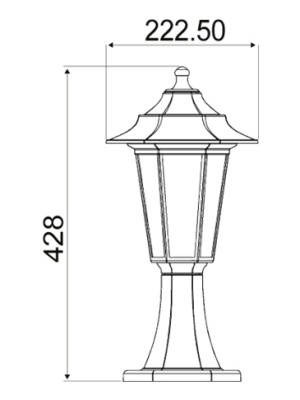 Horoz Begonya-1 Set Üstü Beyaz Bahçe Armatürü