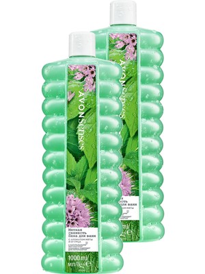 Avon Senses Lüks Banyo Köpüğü 1 lt Nane ve Salatalık Ferahlatıcı İkili Set