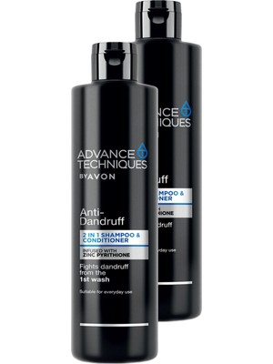 Avon Advance Techniques Kepek Karşıtı 2'si 1 Arada Şampuan ve Saç Kremi 400 Ml. Ikili Set