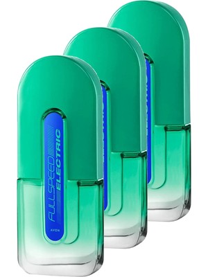 Avon Full Speed Electric Erkek Parfüm Edt 75 Ml. Üçlü Set