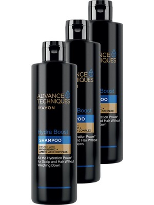 Avon Advance Techniques Hydra Boost Nemlendirici Şampuan 400 Ml. Üçlü Set