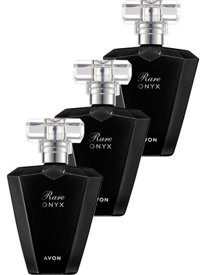 Avon Rare Onyx Kadın Parfüm Edp 50 Ml. Üçlü Set