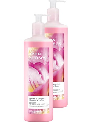 Avon Senses Sweat & Joyful Frezya ve Nar Kokulu Krem Duş Jeli 720 ml İkili Set
