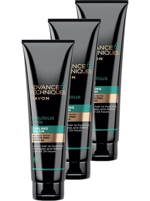 Avon Advance Techniques Bukle Şekillendirici Durulanmayan Saç Bakım Kremi 150 Ml. Üçlü Set