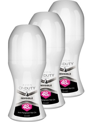Avon Onduty Invisible Kadın Roll-On 50 ml Üçlü Set