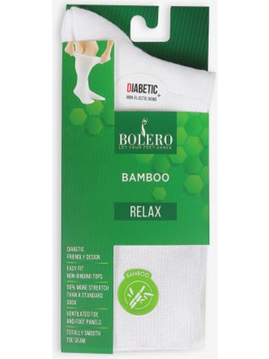 Bolero Bambu Beyaz Diyabeti Şeker Çorabı