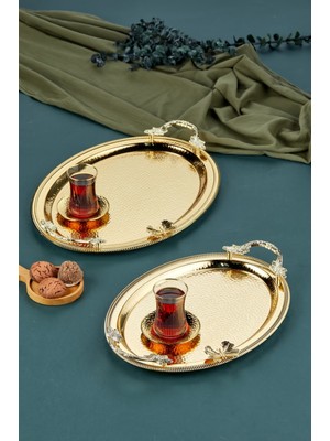 Cooker Ev Sofra Mutfak 2'li Oval Sunum Tepsisi