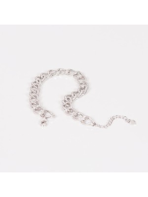 Nur Silver Zincir Gümüş Bileklik NUR-BL00287