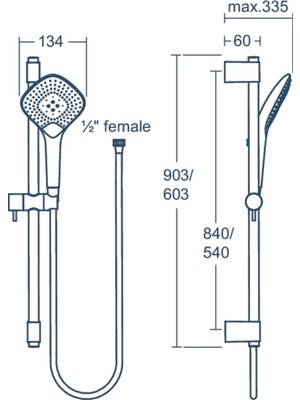 Ideal Standard 

B1762AA Idealrain Evojet Diamond 134 Sürgülü Duş Seti-60 cm Sürgü

stok