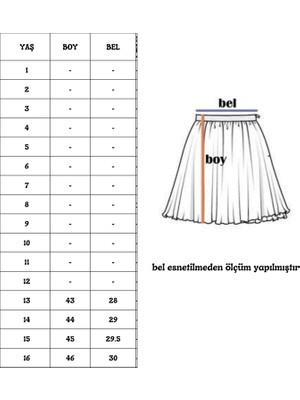 Bgckids Viskon 13-16 Yaş Şort Etek