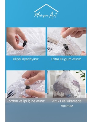 Znp Home Lbag | Çamaşır Yıkama Filesi Ipli 40X60 cm | Çorap Perde Filesi