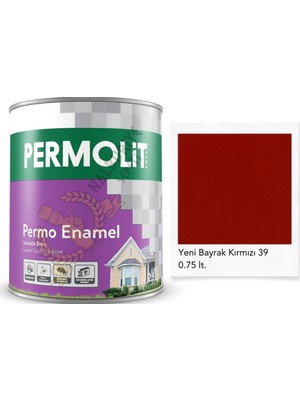 Permolit Enamel Sentetik Yağlı Boya Bayrak Kırmızı 0.75 Lt.
