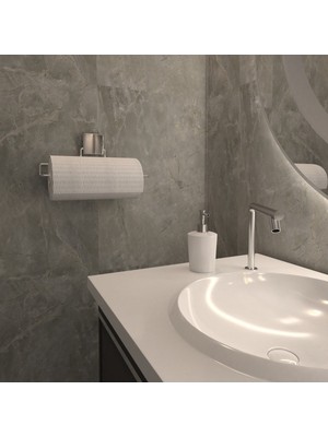 Decorev Dekoratif DC-4776 Krom Rulo Havlu Askı Modern Banyo Aksesuarı