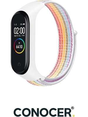 Conocer Xiaomi Mi Band 5/6/7 Uyumlu Hasır Dokuma Yüksek Kalite Kordon Kayış