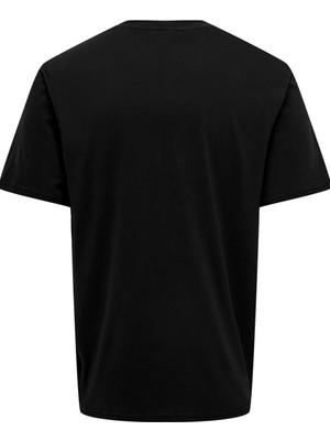 Jack & Jones Only & Sons Onslamer Lıfe Reg Logo Ss Tee 22028168 Siyah