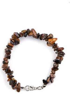 Gümüş Hediye Al Metal Zincirli Natural Kesim Kaplangözü Doğaltaş Kadın Bileklik