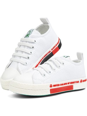 Benetton BN-30978-  Beyaz Kirmizi - Çocuk Spor Ayakkabı