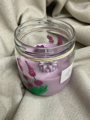 Candele Vivente - Ritüel ve Meditasyon Rahatlama Mumu - Arınma Soya Wax Mum - Lavantalı Mum