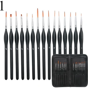 No.1 Tarzı Sanat Minyatür Boya Fırçası Kalem Seti Akrilik ve Yağlı Boya Için Naylon Saç Fırçaları Profesyonel Suluboya Boyama Araçları (Yurt Dışından)
