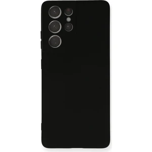 Samsung Galaxy S21 Ultra Kılıf Nano Içi Kadife  Silikon - Siyah 300099