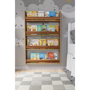 Zeo Wood Design Montessori 4 Raflı Çocuk Kitaplığı