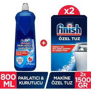Bulaşık Makinesi Tuzu 1500 gr x 2 + Parlatıcı 800 ml