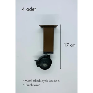 Masa Tekeri Sehpa Tekeri Sihirli Sehpa Tekeri, Metal Kırılmaz Ceviz Renk