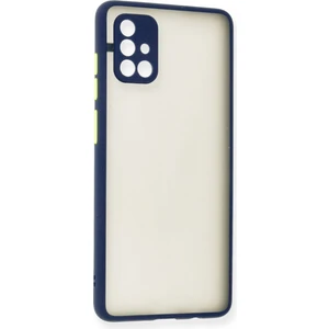 Samsung Galaxy A71 Kılıf Montreal Silikon Kapak - Lacivert 300099