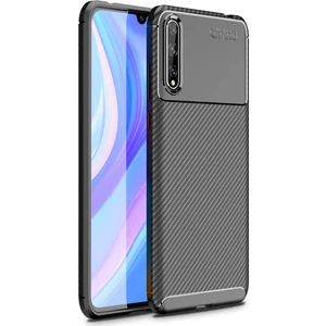 Huawei P Smart S Kılıf Focus Karbon Silikon - Siyah 300099