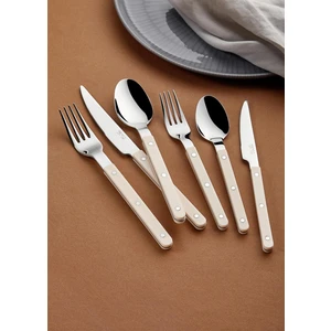 The Mia Comida Çatal Kaşık Bıçak Takımı Bej 24 Parça