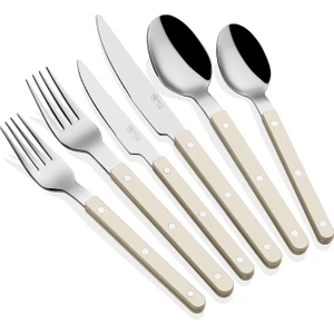 The Mia Comida Çatal Kaşık Bıçak Takımı Bej 36 Parça